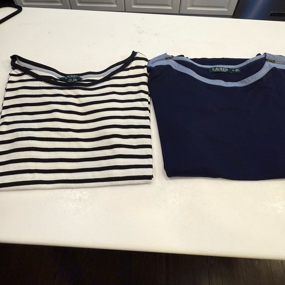 Lauren Ralph Lauren LOT Of 2 Women’s Tops 1 Navy 2X, 1 Black & White XXL - Picture 15 of 16